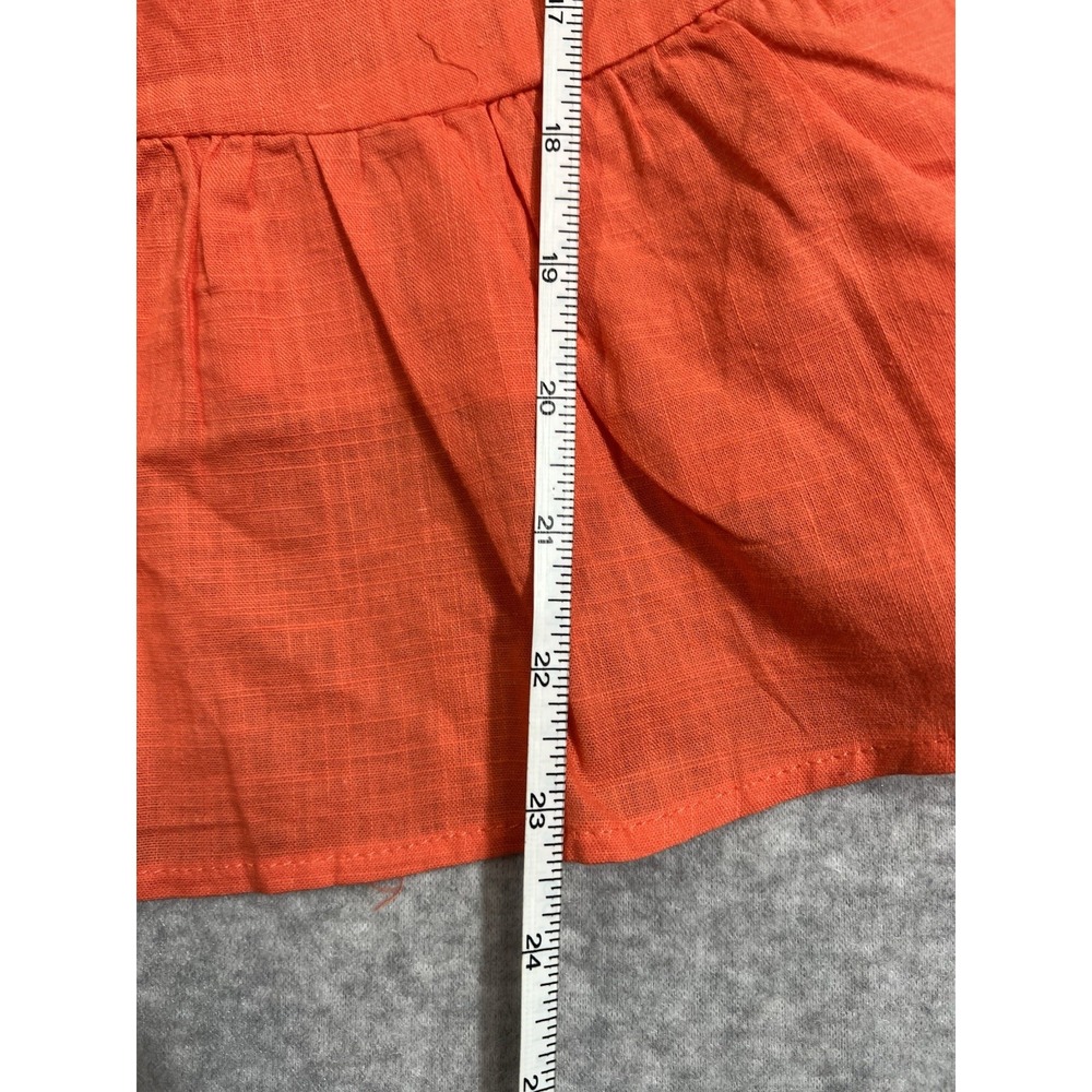 NWT Milk & Honey Coral Orange Lace Trim Peplum Tank Top Women's XL Boutique - Picture 10 of 11